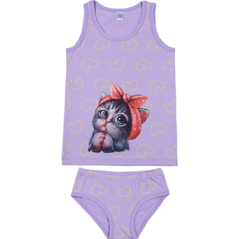 картинка БГ_ЧЗ Комплект для девочки (майка,трусы) 8-12 лет BONITO KIDS/BK1683MT(06-25)(ЧЗ)/уп.5шт./меш.500шт. от BonitoKids