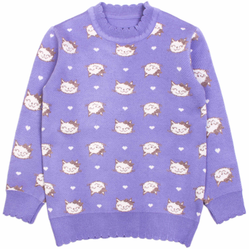 картинка ЧЗ Джемпер для девочки 4-8 лет 50% вискоза, 28% пэ, 22% нейлон BONITO KIDS/OP1525(ЧЗ)/уп.3шт./меш.204шт. от BonitoKids