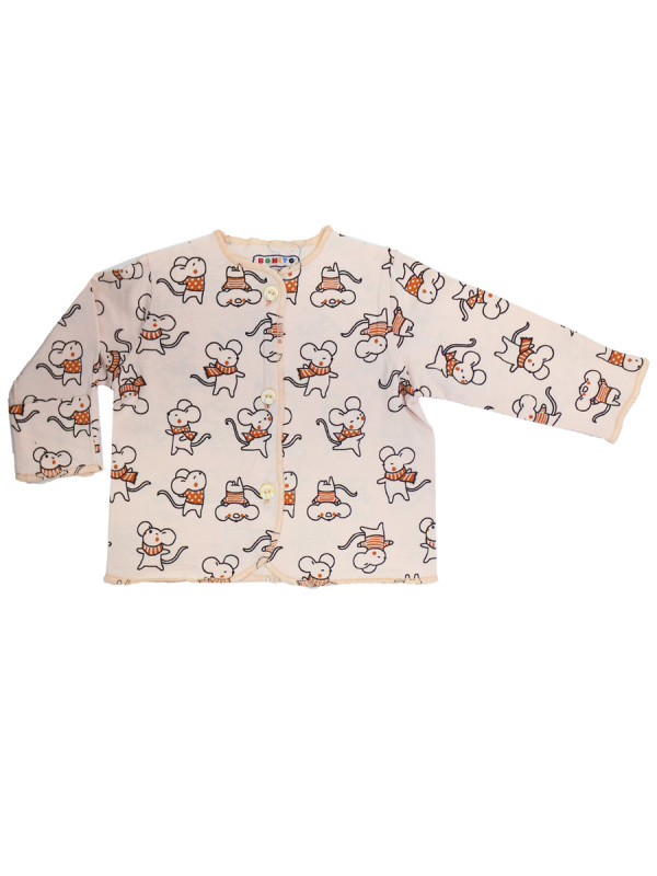 картинка ЧЗ Распашонка для новорожденного 56-62 100% х/б BONITO KIDS/OP465(ЧЗ)/уп.6шт./меш.960шт. от BonitoKids