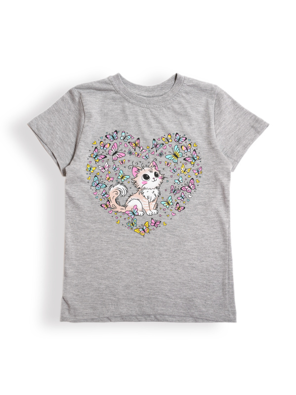 картинка БГ_ЧЗ Футболка для девочки, 5-8 лет, 100% хлопок, BONITO KIDS/BK0002D(01-25)(ЧЗ)/уп.4шт./меш.700шт. от BonitoKids