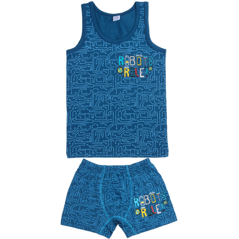 картинка БГ_ЧЗ Комплект для мальчика  (майка,трусы) 8-12 лет BONITO KIDS/BK1680KP/уп.5шт./меш.450шт. от BonitoKids