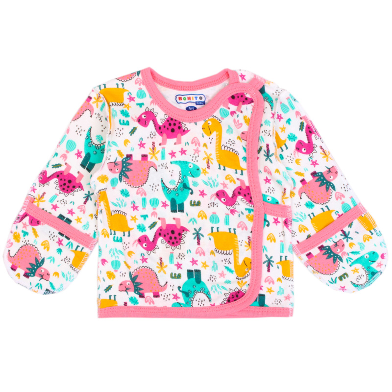 картинка ЧЗ Распашонка для новорожденных 56-62 100% хб BONITO KIDS/OP1382/уп.6 шт./меш.624шт. от BonitoKids