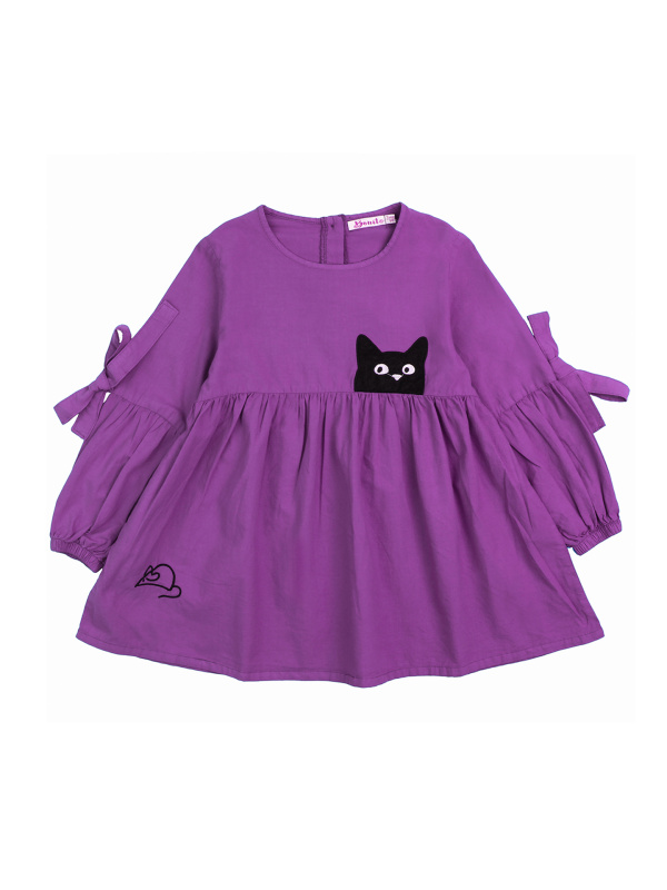 картинка ЧЗ Платье для девочки 3-7 лет 100% хлопок BONITO KIDS/OP1182(11-23)(ЧЗ)/уп.5шт./меш350.шт. от BonitoKids