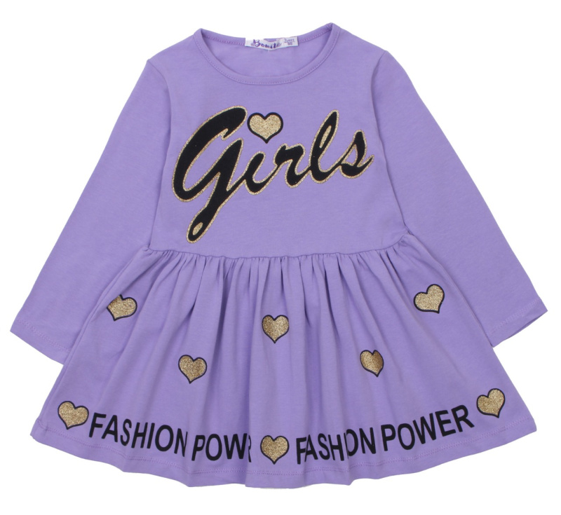 картинка ЧЗ Платье для девочки 3-7 лет 95% хлопок, 5% эластан BONITO KIDS/OP1294(ЧЗ)/уп.5 шт./меш 300шт. от BonitoKids