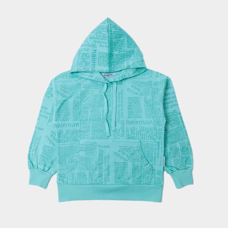 картинка БГ_ЧЗ Худи для девочки 8-12 лет 100% хлопок BONITO KIDS/SS6073(01-23)(ЧЗ)/уп.5шт./меш.200шт. от BonitoKids