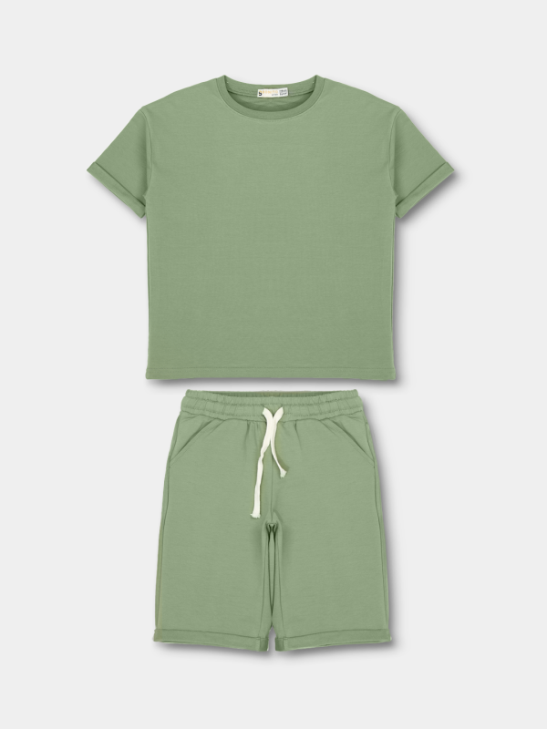 картинка ЧЗ Комплект для мальчика (футболка и шорты) 8-12 лет BONITO KIDS/OP1947(ЧЗ)/уп.5шт./меш.150 шт. от BonitoKids