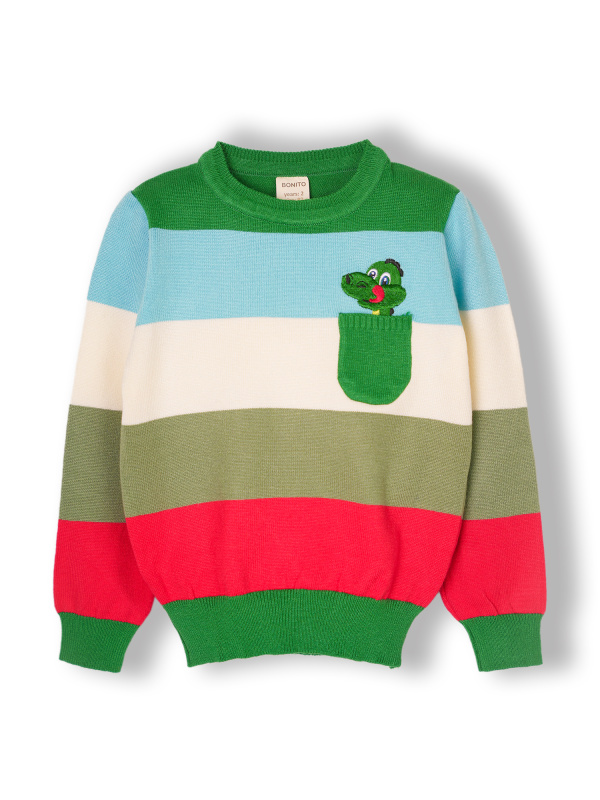 картинка ЧЗ Джемпер для мальчика 2-6 лет 50% вискоза 22% нейлон 28% пэ BONITO KIDS/OP1575(10-24)(ЧЗ)/уп.3 шт./меш.300шт. от BonitoKids