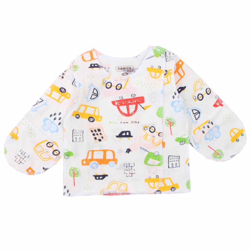 картинка ЧЗ Распашонка для новорожденных 56-62 см 100% хлопок BONITO KIDS/OP1868(ЧЗ)/уп.12шт./меш.1080шт. от BonitoKids