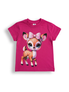 картинка КГ Футболка для девочки 1,5-4 лет 100% хлопок BONITO KIDS/BK0001D(2025)/уп.4шт./меш.800шт. от BonitoKids