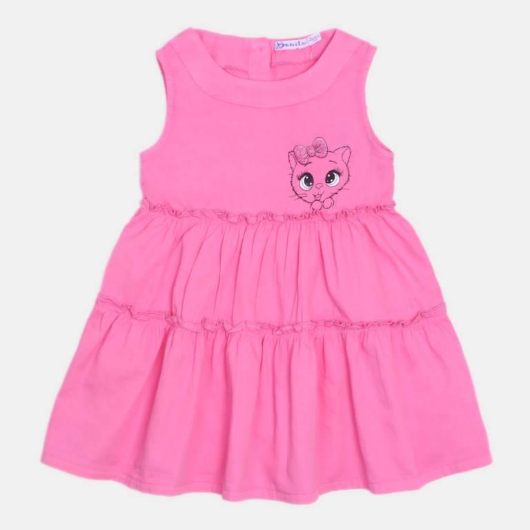 картинка ЧЗ Платье для девочки 3-7 лет 100% хлопок BONITO KIDS/OP1659(ЧЗ)/уп.5шт./меш 400.шт. от BonitoKids