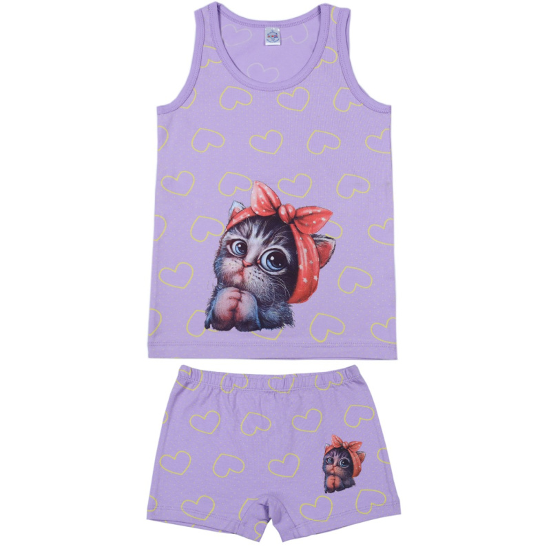 картинка ЧЗ Комплект для девочки  (майка,трусы) 8-12 лет BONITO KIDS/BK1684MT(ЧЗ)/уп.5шт./меш.450шт. от BonitoKids