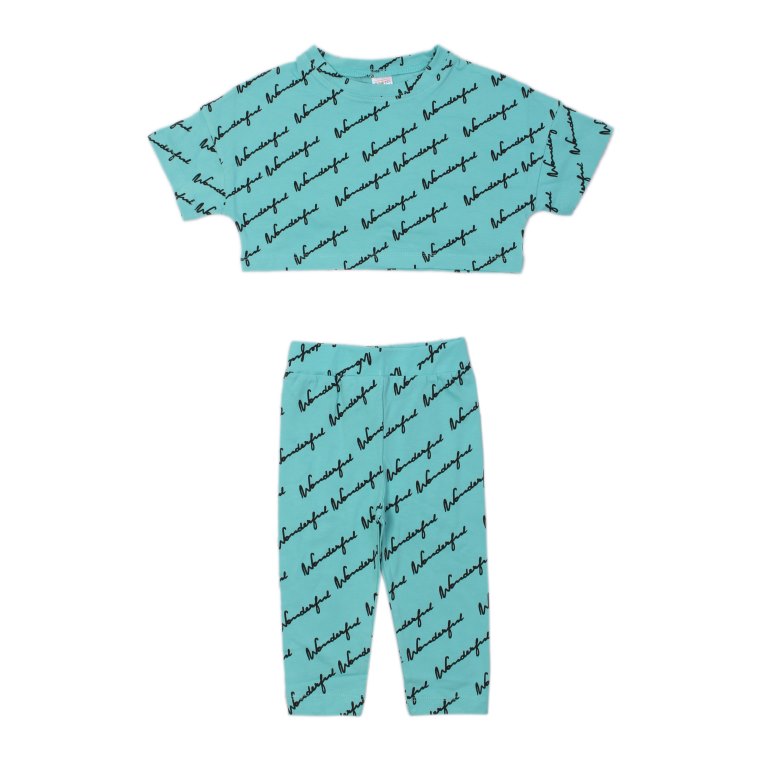 картинка ЧЗ Комплект для девочки (футболка и бриджи) 3-7 лет 95% хлопок, 5% эластан BONITO KIDS/OP1351(ЧЗ)/уп.5шт./меш.325шт. от BonitoKids