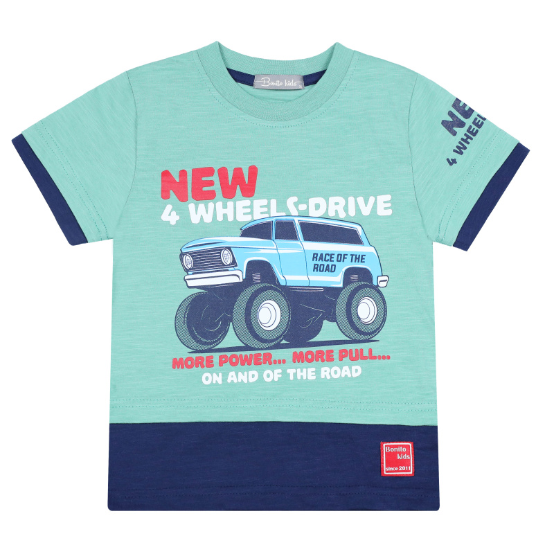 картинка ЧЗ Футболка для мальчика 3-7 лет 100% хлопок BONITO KIDS/BK1664F(ЧЗ)/уп.5шт./меш.650шт. от BonitoKids