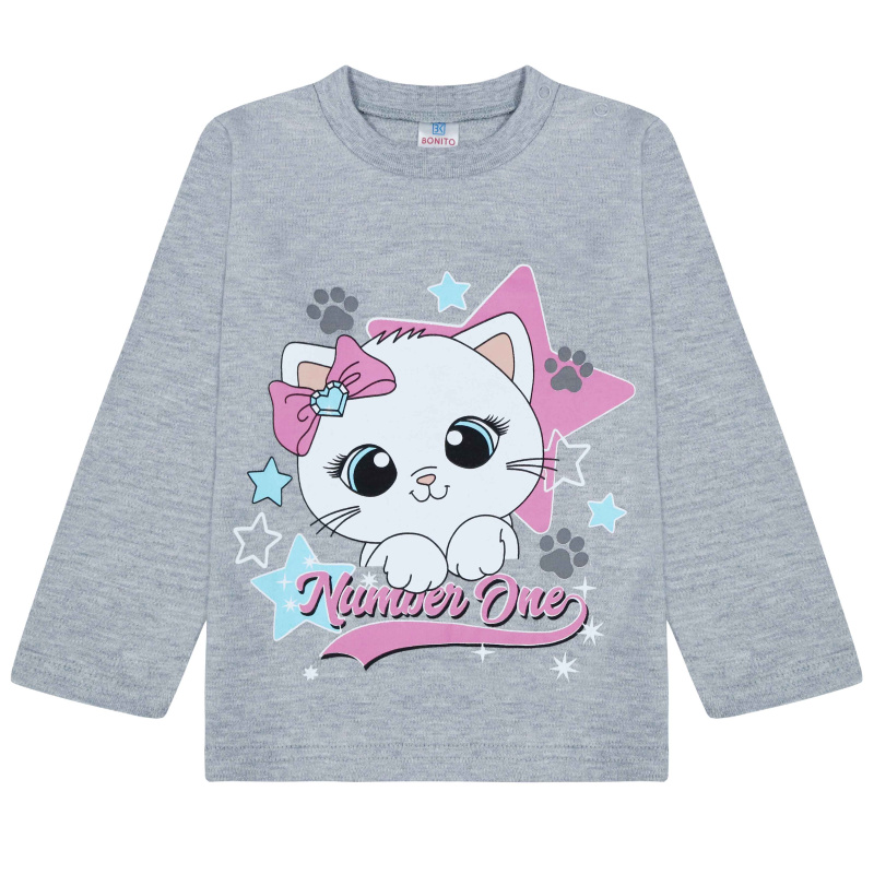 картинка БГ_ЧЗ Кофта для девочки 1,5-4 лет 100% хлопок BONITO KIDS/BK0006D(08-25)(ЧЗ)/уп.4шт./меш.500шт. от BonitoKids