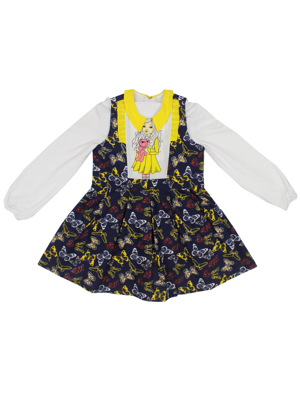картинка КГ Комплект для девочки (блузка и сарафан) 5-8 лет 100% хлопок BONITO KIDS/BK379K/уп.4шт./меш.160шт. от BonitoKids