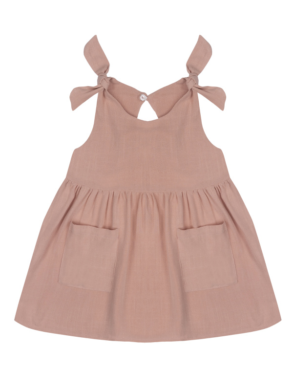 картинка ЧЗ Платье для девочки 3-7 лет, 65% вискоза 35% лен, BONITO KIDS/OP1960(ЧЗ)/уп.5шт./меш 225.шт. от BonitoKids