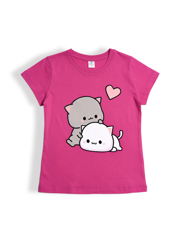 картинка БГ_ЧЗ Футболка для девочки, 9-12 лет, 100% хлопок, BONITO KIDS/BK0003D(03-25)(ЧЗ)/уп.4шт./меш.600шт. от BonitoKids