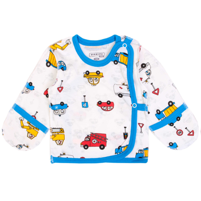 картинка ЧЗ Распашонка для новорожденных 56-62 100% хб BONITO KIDS/OP1382/уп.6 шт./меш.624шт. от BonitoKids