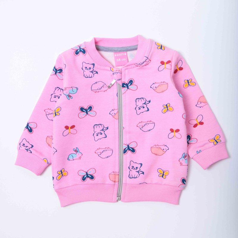 картинка ЧЗ Бомбер для детей 68-86 см 65% хлопок, 27% полиэстер, 8% эластан BONITO KIDS/OP1858(01-23)1/уп.4шт./меш.416шт. от BonitoKids