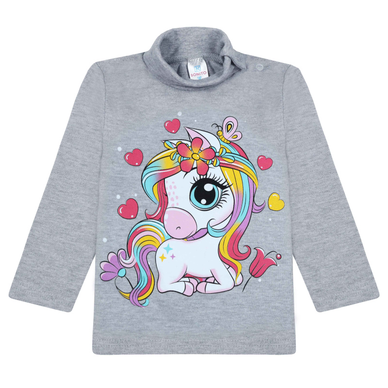 картинка БГ_ЧЗ Водолазка для девочки 1,5-4 лет 100% хлопок BONITO KIDS/BK0007D10-24/уп.4шт./меш.500шт. от BonitoKids