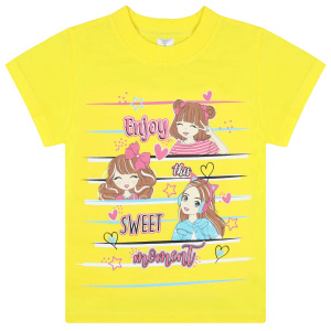 картинка БГ Футболка для девочки 1-4 лет 100% хлопок BONITO KIDS/BK0001D(06-24)/уп.4шт./меш.800шт. от BonitoKids