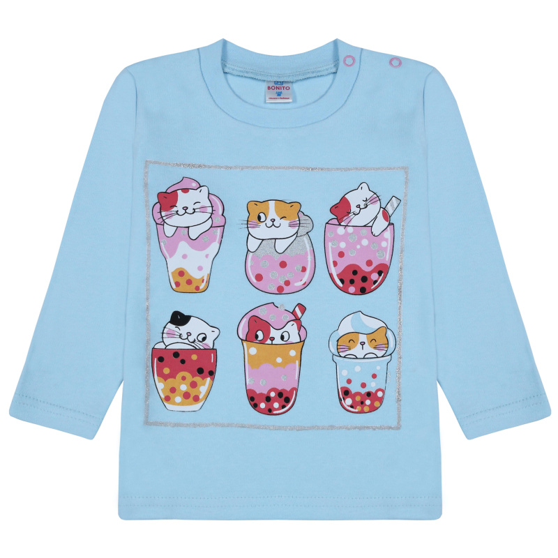 картинка БГ_ЧЗ Кофта для девочки 1,5-4 лет 100% хлопок BONITO KIDS/BK0006D(05-23)(ЧЗ)/уп.4шт./меш.500шт. от BonitoKids