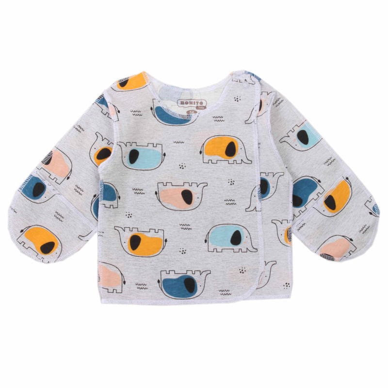 картинка ЧЗ Распашонка для новорожденных 56-62 см 100% хлопок BONITO KIDS/OP1868(ЧЗ)/уп.12шт./меш.1080шт. от BonitoKids