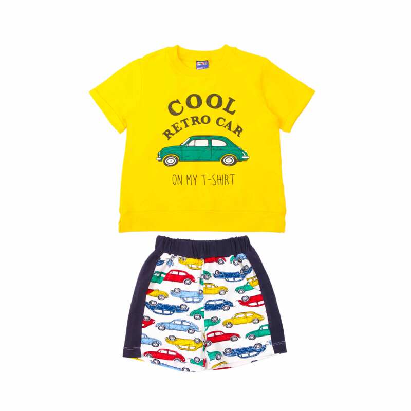 картинка ЧЗ Комплект для мальчика (футболка и шорты) 1-4 лет 95% хлопок, 5% эластан BONITO KIDS/OP1821(ЧЗ)/уп.4шт./меш.300шт. от BonitoKids