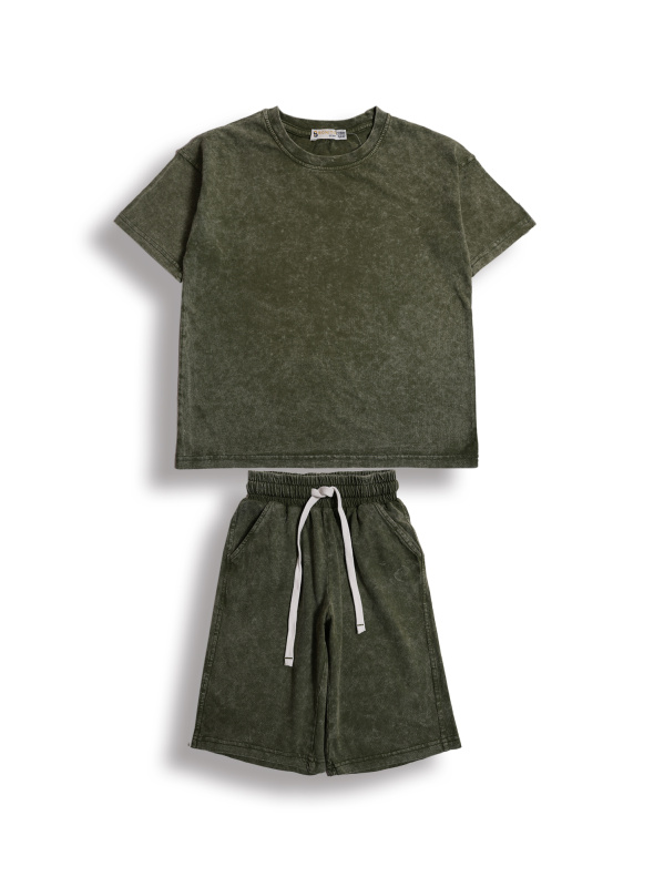 картинка ЧЗ Комплект для мальчика (футболка и шорты) 8-12 лет 100% х/б BONITO KIDS/OP1948(165шт)(ЧЗ)/уп.5шт./меш.165 шт. от BonitoKids