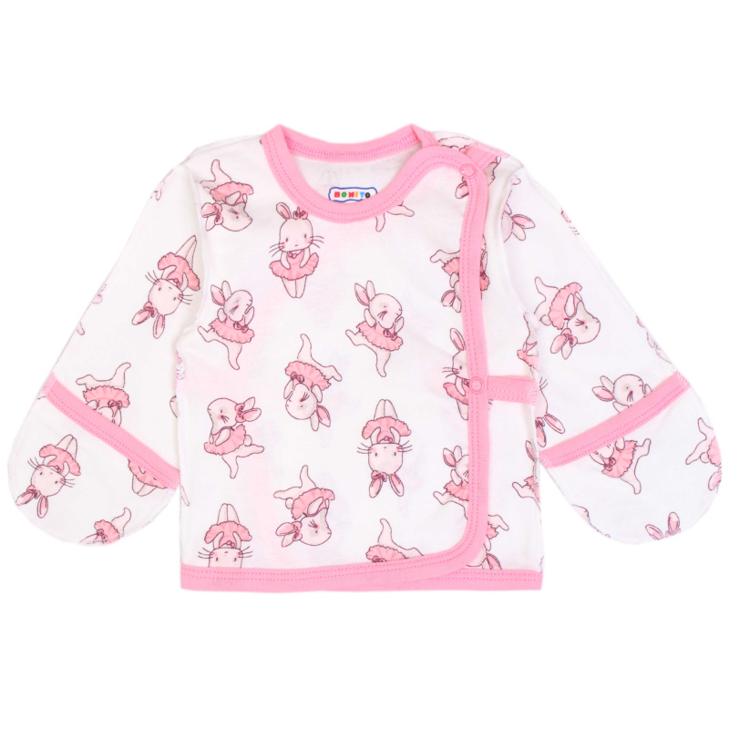 картинка Распашонка для новорожденных 56-62 100% хб BONITO KIDS/OP1382/уп.6 шт./меш.624шт. от BonitoKids