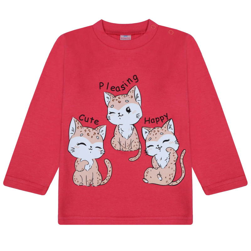 картинка БГ_ЧЗ Кофта для девочки 1,5-4 лет 100% хлопок BONITO KIDS/BK0006D(08-25)(ЧЗ)/уп.4шт./меш.500шт. от BonitoKids