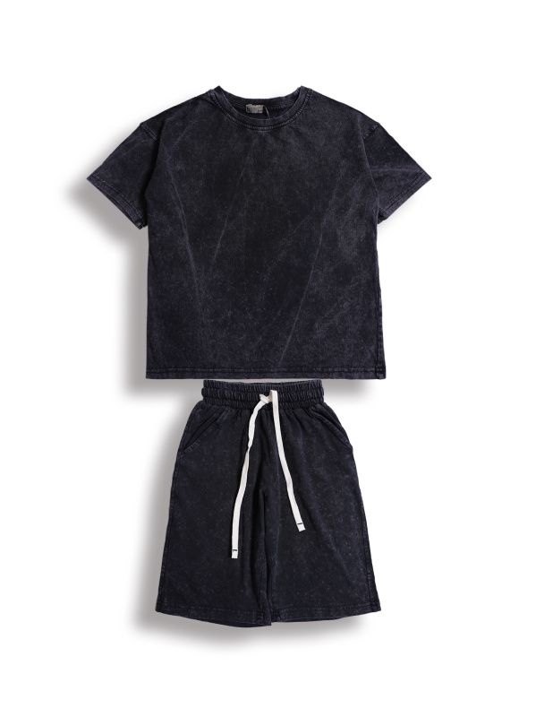 картинка ЧЗ Комплект для мальчика (футболка и шорты) 8-12 лет 100% х/б BONITO KIDS/OP1948(ЧЗ)/уп.5шт./меш.200 шт. от BonitoKids