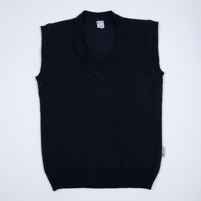 картинка ЧЗ Жилет для мальчика 8-14 лет 50% хлопок 50% акрил BONITO KIDS/OP1556(ЧЗ)/уп.4шт./меш.184шт. от BonitoKids