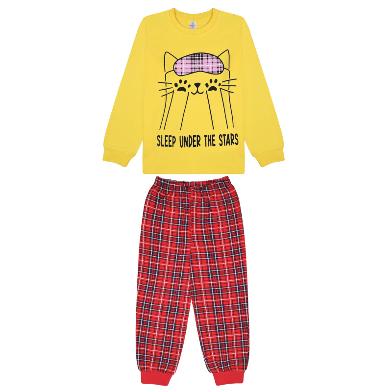 картинка БГ_ЧЗ Пижама для девочки 8-12 лет 100% хлопок BONITO KIDS/BK1744PJ(01-23)/уп.5шт./меш.175шт. от BonitoKids