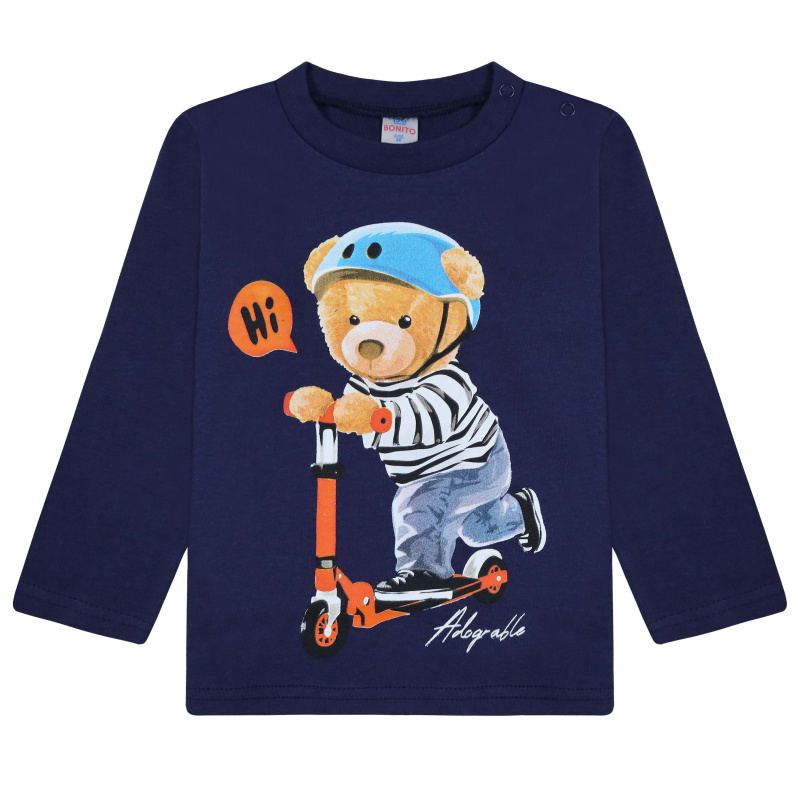 картинка БГ_ЧЗ Кофта для мальчика 1,5-4 лет 100% хлопок BONITO KIDS/BK0006M(08-25)(ЧЗ)/уп.4шт./меш.500шт. от BonitoKids