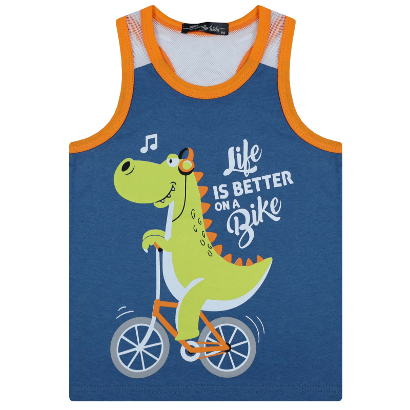 картинка БГ_ЧЗ Майка для мальчика 3-7 лет 100% хлопок BONITO-KIDS/BK1423M(07-23)(ЧЗ)/уп.5шт./меш.1000шт от BonitoKids