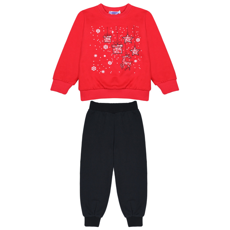 картинка БГ_ЧЗ Комплект для мальчика (свитшот и штаны) 3-7 лет 100% хлопок BONITO KIDS/BK5400КР(01-23)(ЧЗ)/уп.5шт./меш.140шт. от BonitoKids