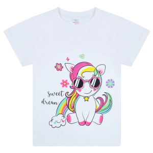 картинка БГ Футболка для девочки 4-8 лет 100% хлопок BONITO KIDS/BK0002D(03-24)/уп.5шт./меш.700шт. от BonitoKids