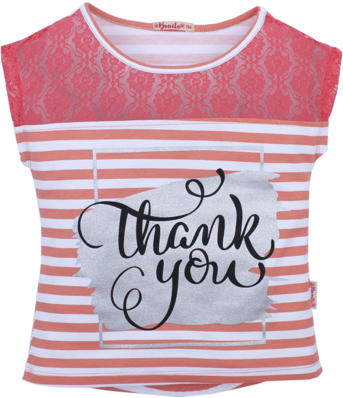 картинка ЧЗ Футболка для девочки 5-9 лет 92% хлопок, 8 % лайкра BONITO KIDS/BK1198K(ЧЗ)/уп.5шт./меш.700шт. от BonitoKids