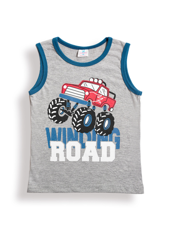 картинка БГ_ЧЗ Майка для мальчика 3-7 лет 100% хлопок BONITO KIDS/BK1202M(01-25)(ЧЗ)/уп.5шт./меш.900шт от BonitoKids