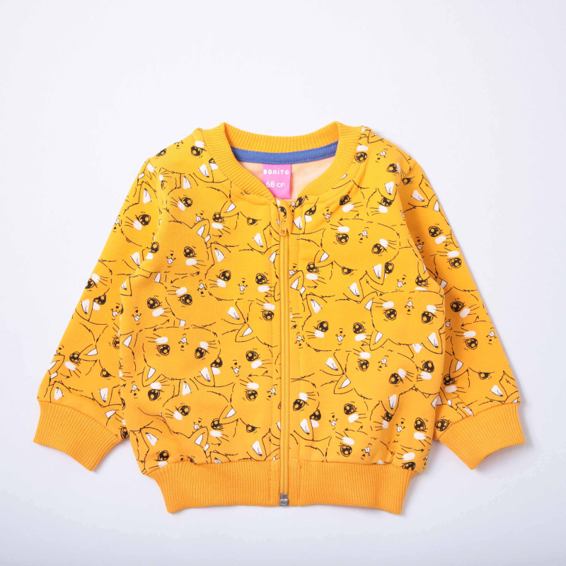 картинка ЧЗ Бомбер для детей 68-86 см 65% хлопок, 27% полиэстер, 8% эластан BONITO KIDS/OP1859/уп.4шт./меш.384шт. от BonitoKids