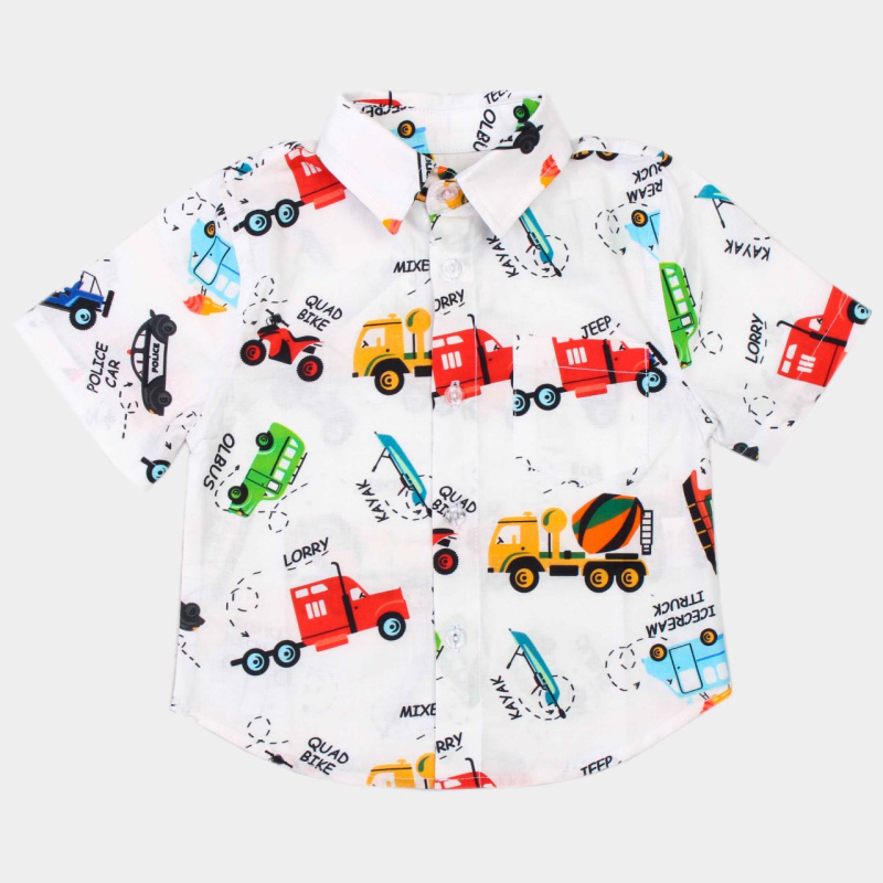 картинка ЧЗ Рубашка для мальчика 2-6 лет 100% хлопок BONITO KIDS/OP1661(ЧЗ)/уп.5шт/630шт. от BonitoKids