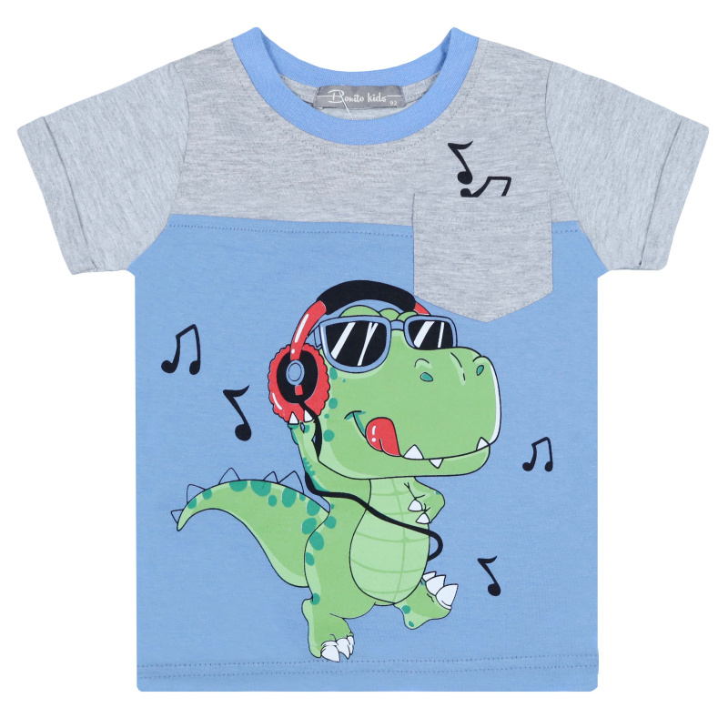 картинка БГ_ЧЗ Футболка для мальчика 2-6 лет 100% хлопок BONITO KIDS/BK1211F(01-24)(ЧЗ)/уп.5шт./меш.700шт. от BonitoKids