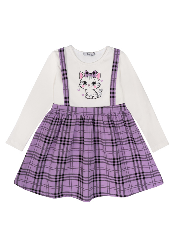 картинка БГ_ЧЗ Платье для девочки 2-6 лет 92% хлопок, 8% лайкра BONITO KIDS/BK1410P(2026)(ЧЗ)/уп.5шт./меш.250шт. от BonitoKids