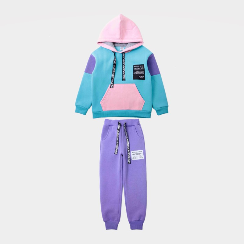 картинка ЧЗ Комплект для девочки (худи и брюки), 8-12 лет, 80% хлопок, 20% полиэстер, BONITO KIDS/OP1912(ЧЗ)/уп.5шт./меш.60шт. от BonitoKids