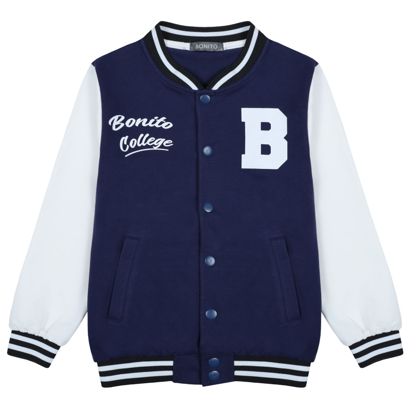 картинка БГ_ЧЗ Бомбер для мальчика 8-12 лет 92% хлопок 8% лайкра BONITO KIDS/BK1776B(01-23)(ЧЗ)/уп.5шт./меш.225шт. от BonitoKids