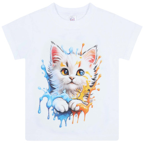 картинка БГ Футболка для девочки 1-4 лет 100% хлопок BONITO KIDS/BK0001D(02-24)/уп.4шт./меш.800шт. от BonitoKids