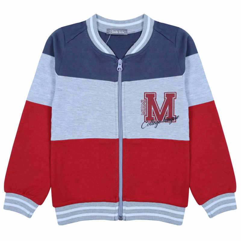 картинка КГ_БГ Бомбер для мальчика 5-8 лет 100% хлопок BONITO KIDS/BK1722B/уп.4шт./меш.300шт. от BonitoKids