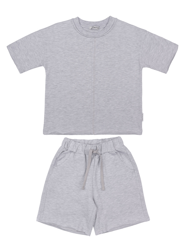 картинка БГ_ЧЗ Комплект для мальчиков (футболка и шорты) 7-11 лет 95% хлопок, 5% лайкра BONITO KIDS/SS6187KM(ЧЗ)/уп.5шт./меш.140шт. от BonitoKids