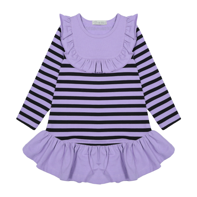 картинка БГ_ЧЗ Платье для девочки 92% х/б 8% лайкра  3-7 лет, BONITO KIDS/BK1709P(ЧЗ)/уп.5шт./меш.355шт. от BonitoKids